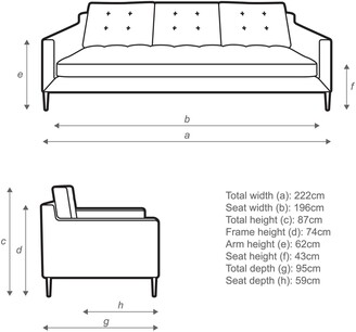 John Lewis & Partners Draper Grand 4 Seater Sofa, Metal Legs