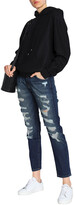 Thumbnail for your product : Current/Elliott Distressed Straight-leg Jeans