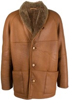 Thumbnail for your product : A.N.G.E.L.O. Vintage Cult 1990s Shearling-Lined Leather Coat