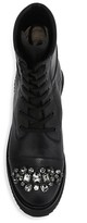 Thumbnail for your product : Jimmy Choo Hadley Crystal-Embellished Leather Combat Boots