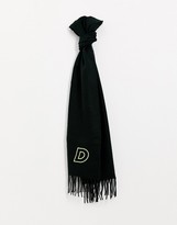 Thumbnail for your product : ASOS DESIGN personalised scarf in black with embroidered 'D' inital