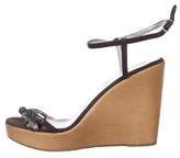 Thumbnail for your product : Dolce & Gabbana Suede Ankle Strap Wedges