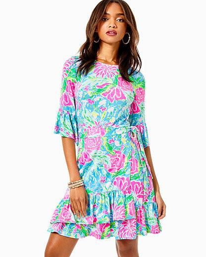 Lilly Pulitzer Kassi Wrap Ruffle Dress