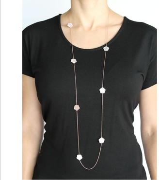 Cosanuova White Mother Of Pearl Clover Necklace