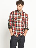 Thumbnail for your product : Goodsouls Mens Long Sleeved Medium Check Brushed Penny Shirt