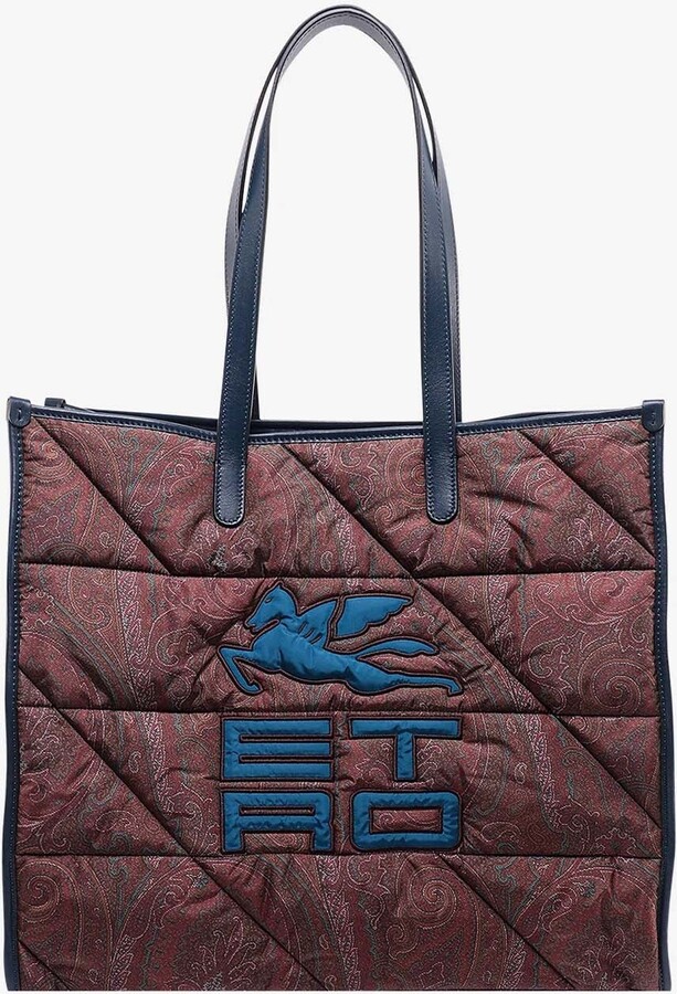 ETRO EMBROIDERED PAISLEY TOTE BAG