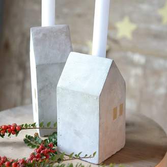 TheLittleBoysRoom Four Concrete House Advent Candle Holders