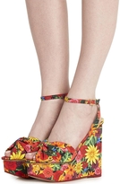 Thumbnail for your product : Charlotte Olympia Miranda Frida print wedge sandals