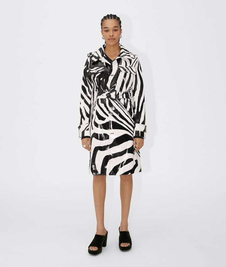 zebra trench coat