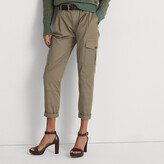 Thumbnail for your product : Lauren Petite Ralph Lauren Micro-Sanded Twill Cargo Pant