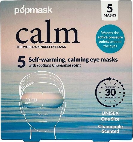 POPMASK PopmaskCalmSelf-HeatingEyeMask-Chamomile-5ct