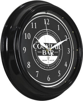 Cocktail Bar LED Wall Clock - Happy Hour Bar-Themed Home Decor 12"