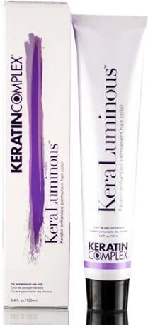 Keratin Complex KeraLuminous 6.45/6CRv Dark Copper Mahogany Blonde Keratin-Enhanced Permanent Hair Color 3.4oz 100ml