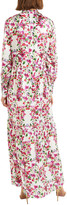 Thumbnail for your product : Seren London Bunny Gathered Floral-print Silk-satin Maxi Dress