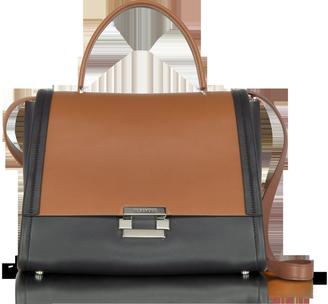 Jil Sander Color Block Leather Refold Top Handle Satchel Bag