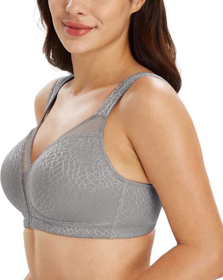 Sexy Chantelle Embroidered Silver Push-up Bra Size 36A Cup Soutien