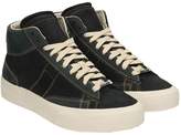 Thumbnail for your product : Maison Margiela Mid Patchwork Black/blue Leather Sneakers