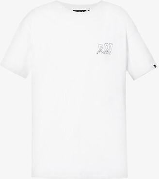 Boy London Distorted brand-embroidered cotton-jersey T-shirt