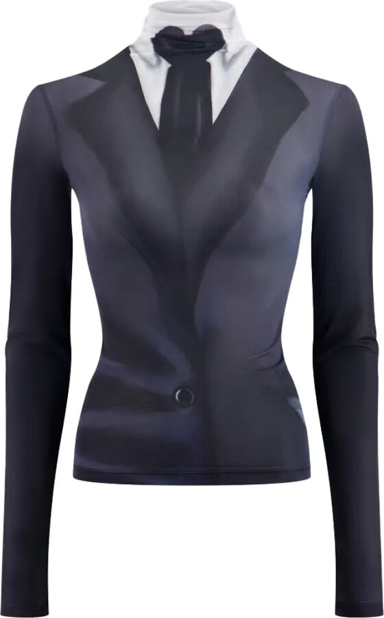 AVAVAV Printed Turtleneck Top