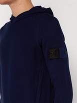 Thumbnail for your product : Stone Island Shadow Project - Logo Patch Cotton Hooded Sweatshirt - Mens - Blue