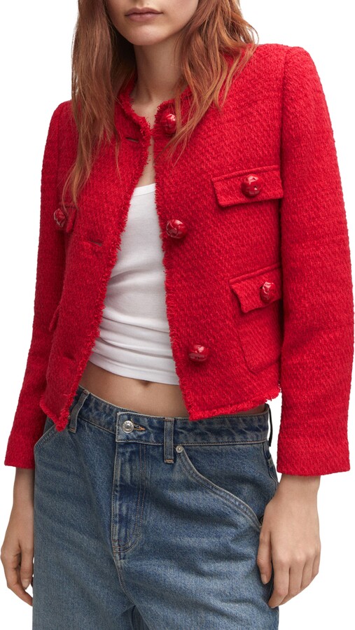 Women's Red Tweed Jacket