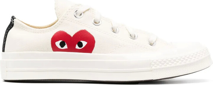 COMME DES GARÇONS PLAY X CONVERSE Heart-Print Sneakers