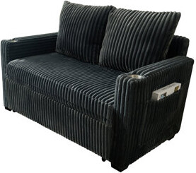 cushioned recliner sofa bed with USB charging function