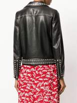 Thumbnail for your product : Miu Miu studded leather jacket