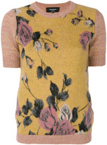 Rochas - roses pattern knitted blouse 