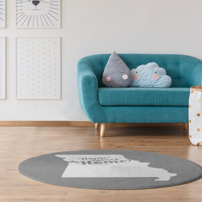 East Urban Home Home Sweet Kansas City Poly Chenille Rug