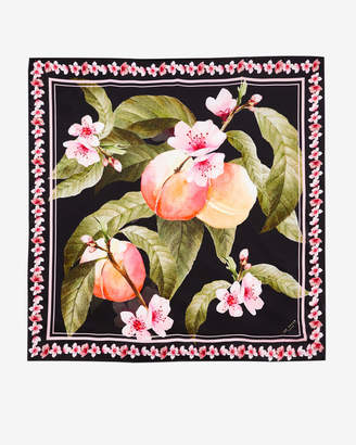 Ted Baker PASIA Peach Blossom square silk scarf