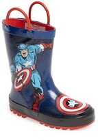 Thumbnail for your product : Western Chief 'Captain America TM ' Rain Boot (Toddler)