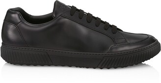 Prada Spazzolato Rois Leather Sneakers - ShopStyle