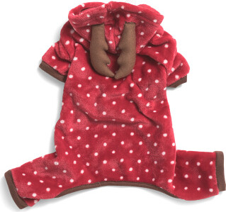 TJMAXX Pet Pajamas With Antlers, Polyester