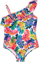 Thumbnail for your product : Milly Minis Banana Leaf One-Piece Swimsuit, Multicolor, Size 8-14