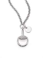 Thumbnail for your product : Gucci Horsebit Diamond & 18K White Gold Pendant Necklace