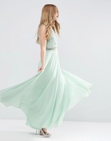 Thumbnail for your product : ASOS WEDDING Embellished Crop Top Maxi Dress