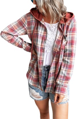 Flannel Hoodie | Shop the world's largest collection of fashion 