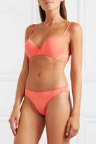 Thumbnail for your product : Calvin Klein Underwear Sculpted Demi Lift Stretch-jersey And Mesh Underwired Bra - Coral