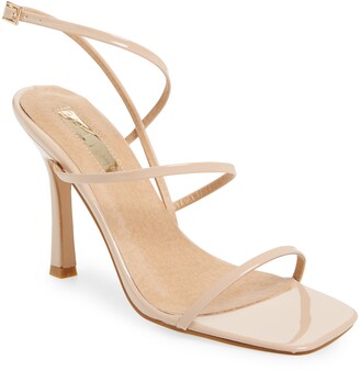 ankle strap nude heels