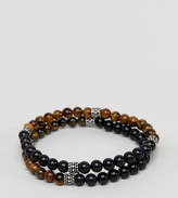 Thumbnail for your product : Reclaimed Vintage Inspired Beaded Bracelet In 2 Pack Exclusive To Asos