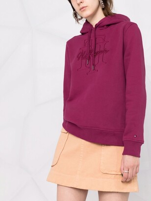 Tommy Hilfiger Embroidered-Logo Cotton Hoodie