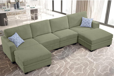 Latitude Run Kescha 6 - Piece Corduroy Sofa & Chaise
