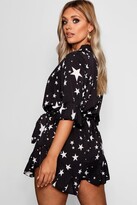 Thumbnail for your product : boohoo Plus Star Printed Ruffle Romper
