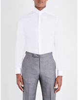Thumbnail for your product : Eton Men's White Super Slim-Fit Single-Cuff Cotton Shirt, Size: 15