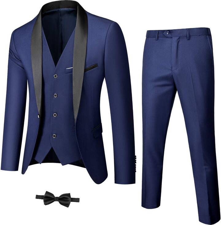 YND Men's 3 Piece Slim Fit Tuxedo Set - ShopStyle Suits
