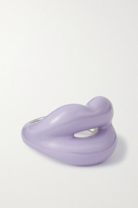 Hotlips - Silver And Enamel Ring - Lilac - 6