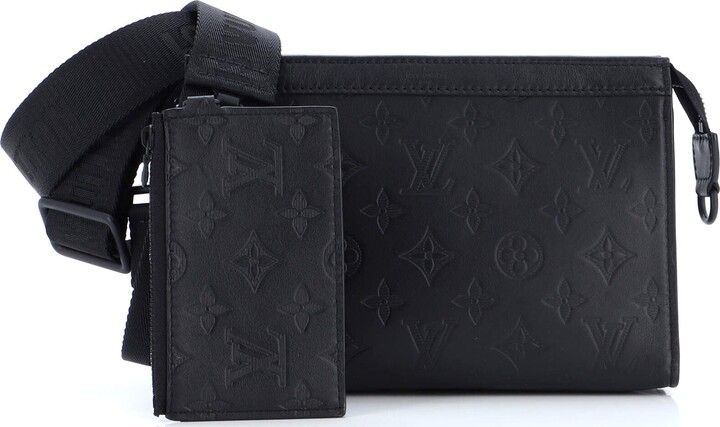 Louis Vuitton Multiple Wallet Monogram Shadow Black in Coated