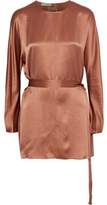 Thumbnail for your product : Vince Belted Silk-satin Tunic