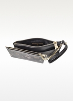 Thumbnail for your product : Patrizia Pepe Soft Black Monogram Eco Leather Clutch
